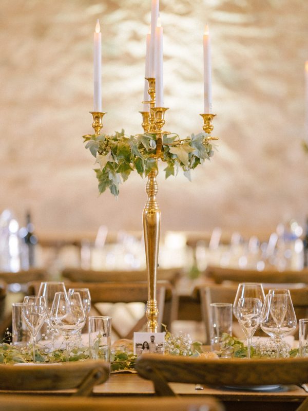 Location chandelier or argent blanc mariage